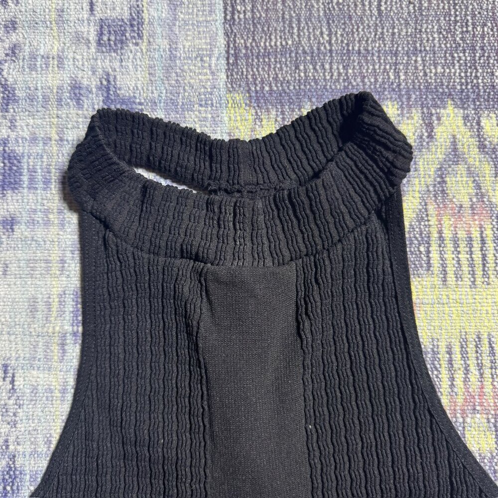Intimately Free People Black High Neck Crop Tank Women's Size Medium/Large M/L - Picture 3 of 5